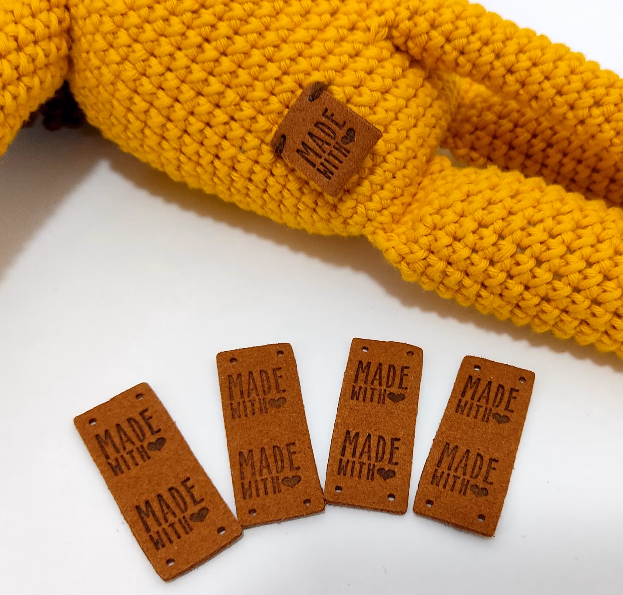 Made with love Märken • Amigurumi • virkade gosedjur • Tags • Labels