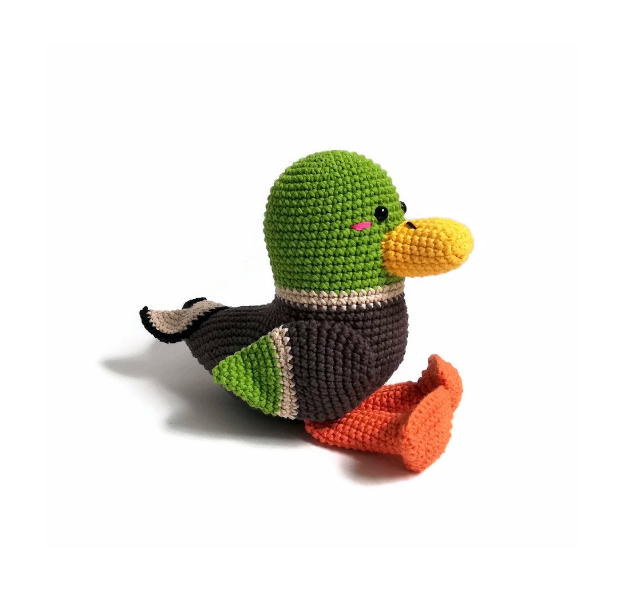 VIRKMÖNSTER Gräsand Mallard • Fågel Anka • amigurumi virkbeskrivning • crochetbykim • PDF
