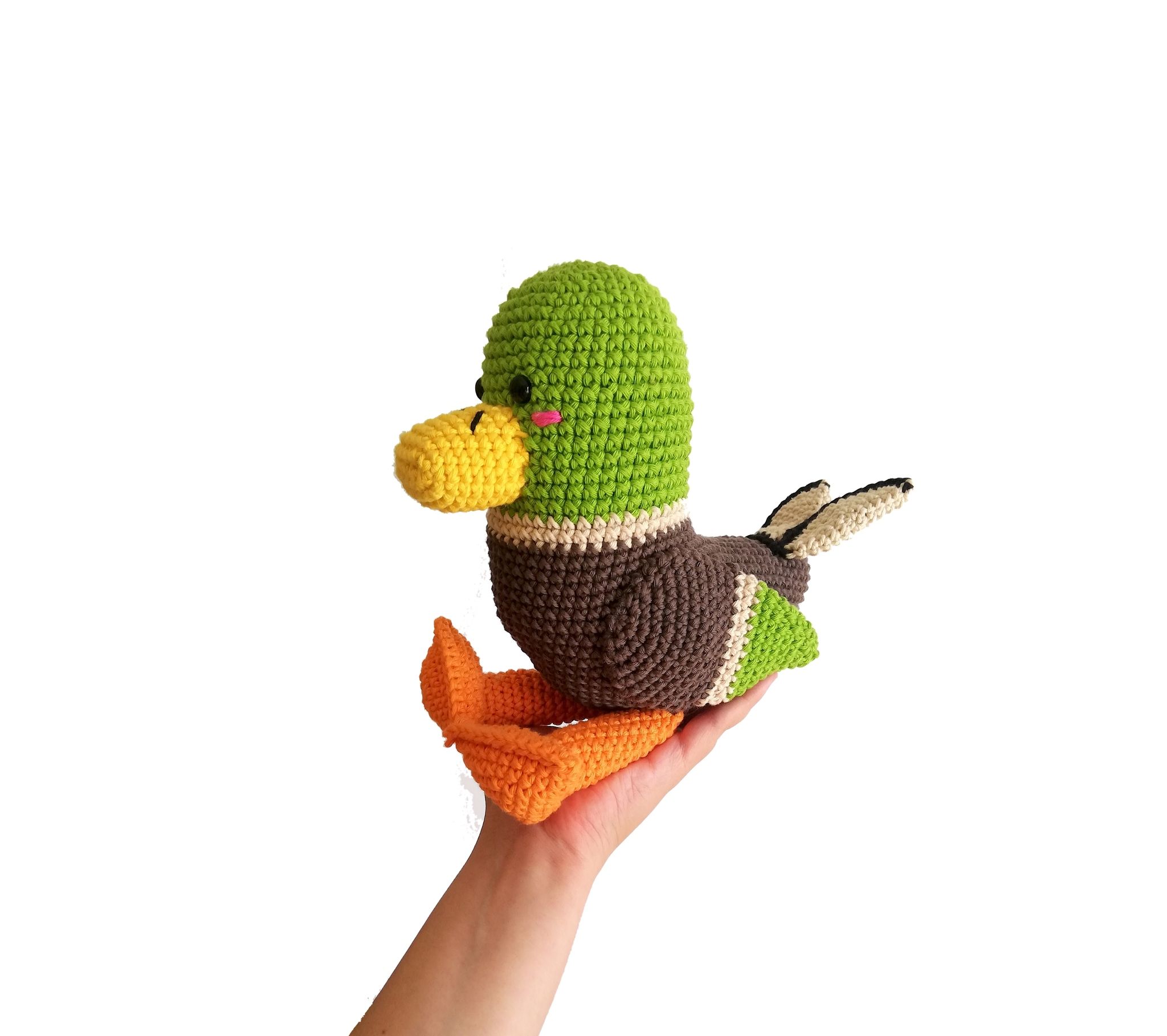 VIRKMÖNSTER Gräsand Mallard • Fågel Anka • amigurumi virkbeskrivning • crochetbykim • PDF