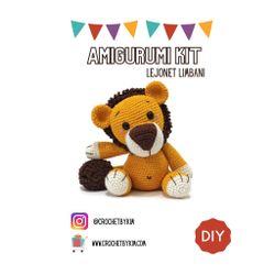 DIY kit Lejon Limbani • Safari • Virkset gosedjur • DIY-kit • Crochetbykim