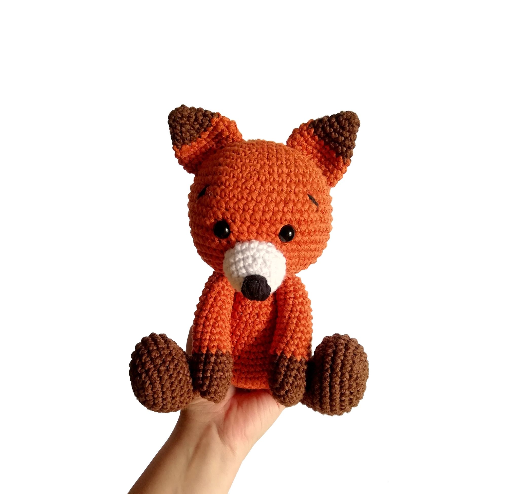 DIY kit Räv • Skogsdjur • Virkset gosedjur • Virka din egna räv• Crochetbykim