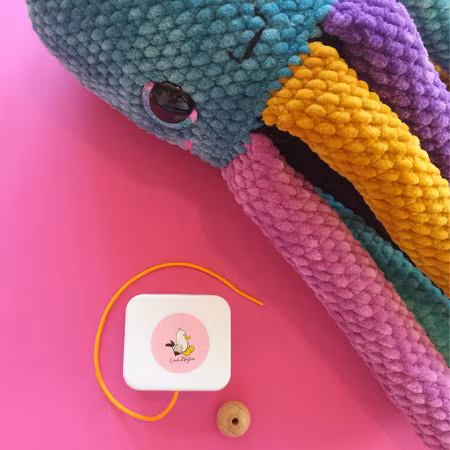 Speldosa "Havet är djupt" • Amigurumi • virkade gosedjur • Musiklåda • Musik box