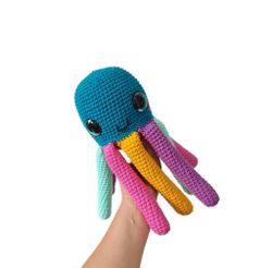 VIRKMÖNSTER Bäckfisken Turbo • NO SEW • Havsdjur Octopus • amigurumi virkbeskrivning • crochetbykim • PDF