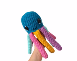 VIRKMÖNSTER Bäckfisken Turbo • NO SEW • Havsdjur Octopus • amigurumi virkbeskrivning • crochetbykim • PDF