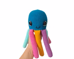 VIRKMÖNSTER Bäckfisken Turbo • NO SEW • Havsdjur Octopus • amigurumi virkbeskrivning • crochetbykim • PDF