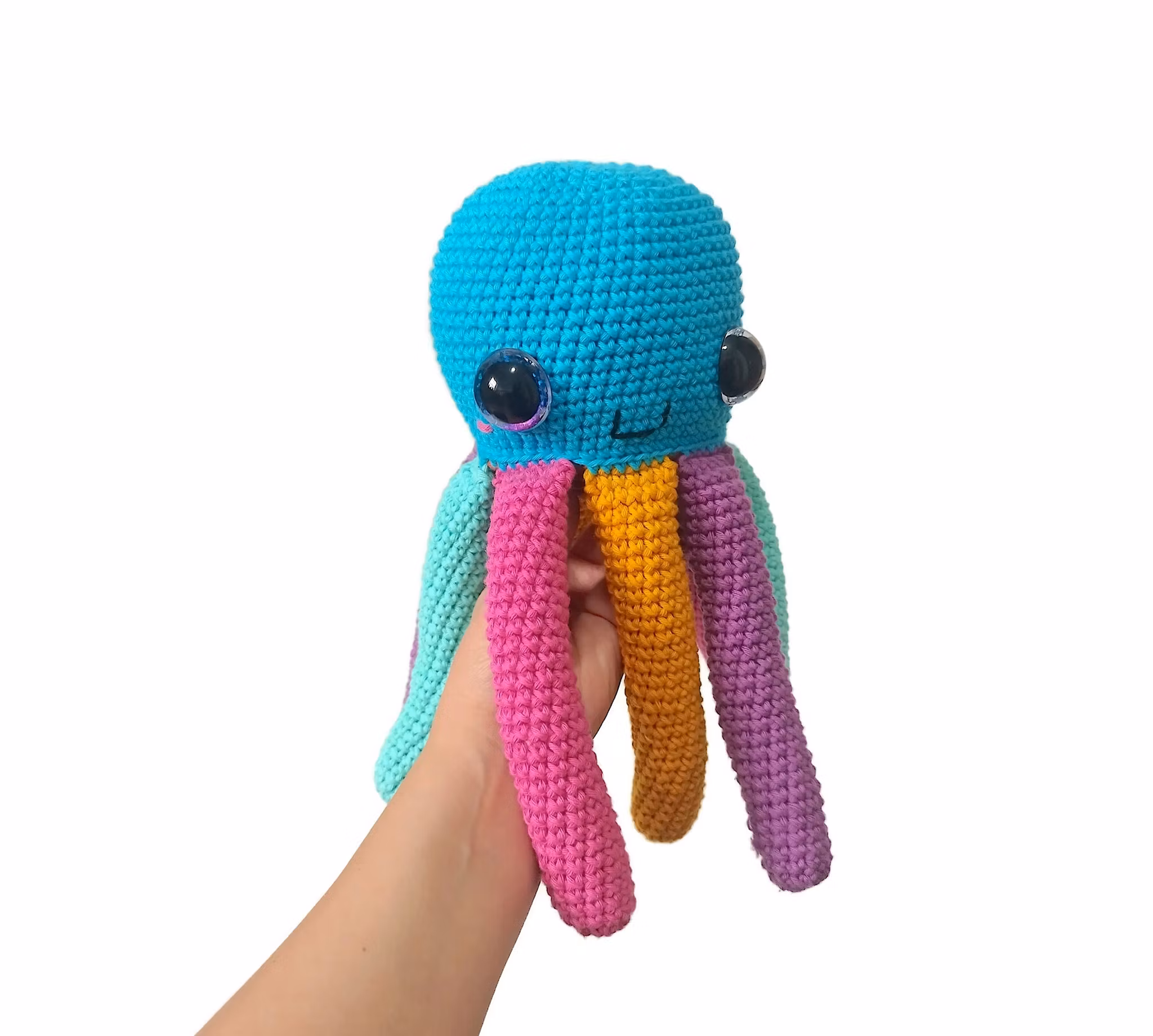 VIRKMÖNSTER Bäckfisken Turbo • NO SEW • Havsdjur Octopus • amigurumi virkbeskrivning • crochetbykim • PDF