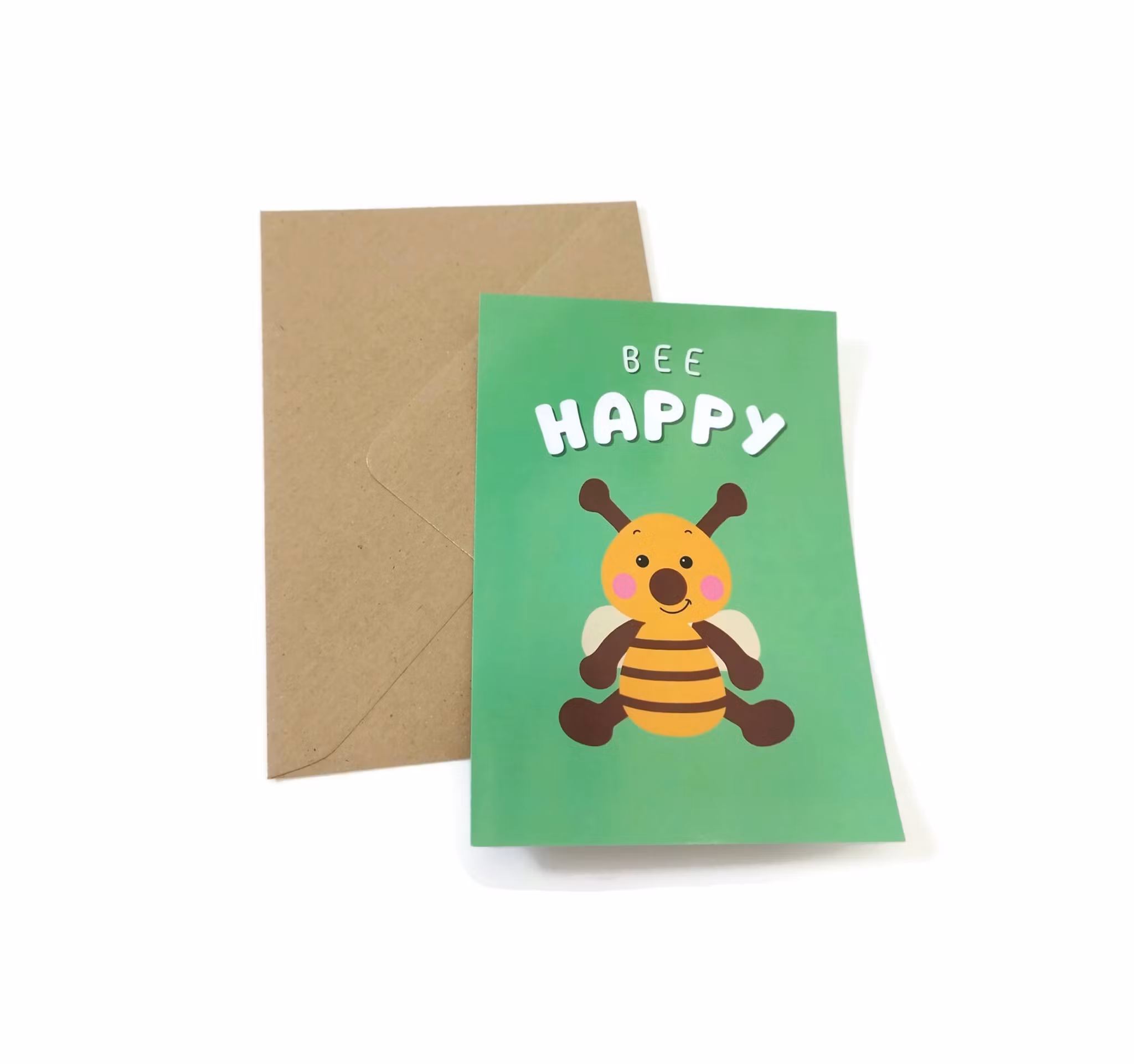 Kort med kuvert • Bi • Bee happy