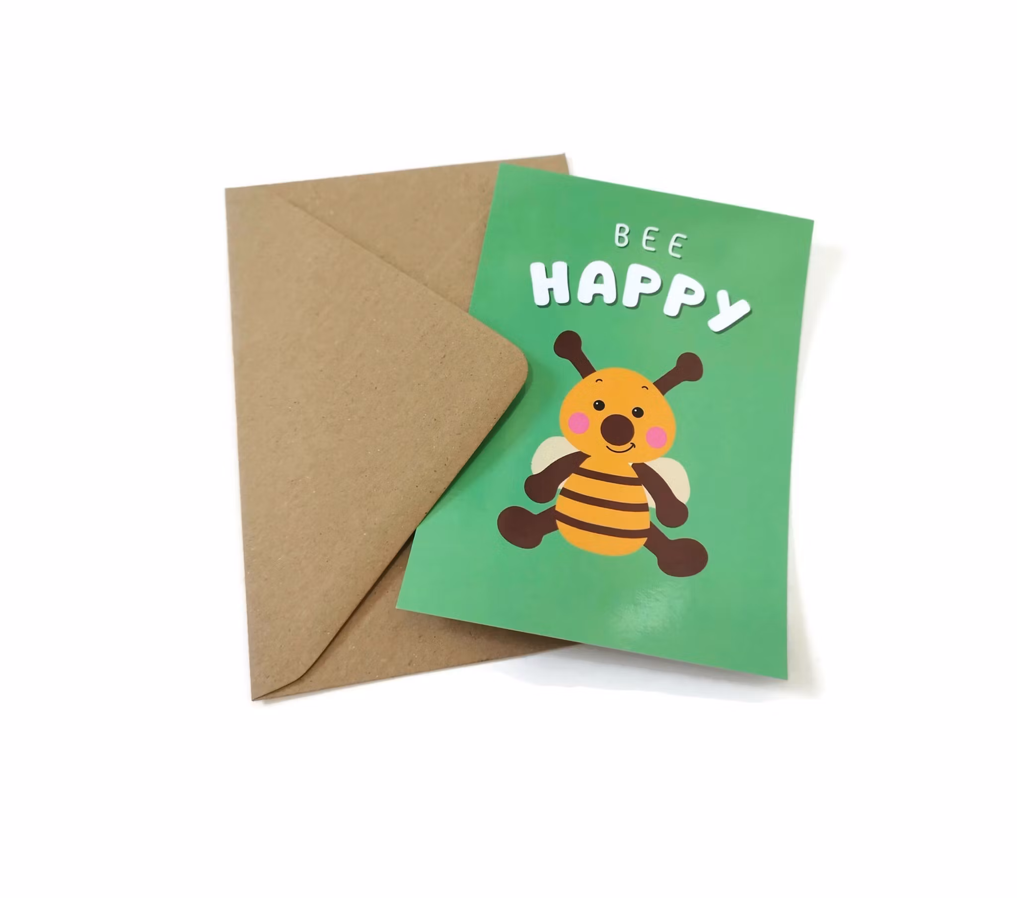 Kort med kuvert • Bi • Bee happy