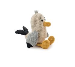 DIY kit Fiskmås • Fågel • Virkset gosedjur • Do it yourself kit • Crochetbykim