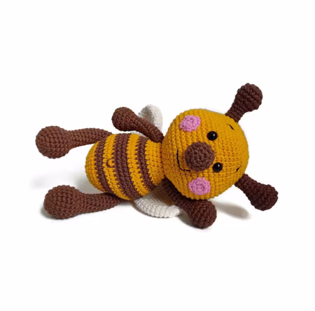 VIRKMÖNSTER Biet Beerit • Insekt • amigurumi virkbeskrivning • crochetbykim • PDF