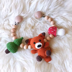VIRKMÖNSTER Vagnmobil Räv och Varg • Barnvagnsmobil • amigurumi virkbeskrivning • crochetbykim • PDF