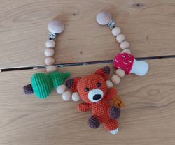 VIRKMÖNSTER Vagnmobil Räv och Varg • Barnvagnsmobil • amigurumi virkbeskrivning • crochetbykim • PDF