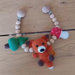 VIRKMÖNSTER Vagnmobil Räv och Varg • Barnvagnsmobil • amigurumi virkbeskrivning • crochetbykim • PDF