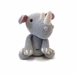 VIRKMÖNSTER Noshörning Otto • Safari • amigurumi virkbeskrivning • crochetbykim • PDF