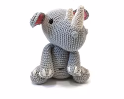 VIRKMÖNSTER Noshörning Otto • Safari • amigurumi virkbeskrivning • crochetbykim • PDF