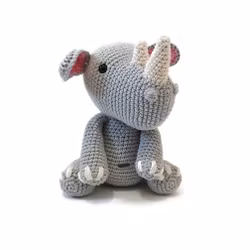 VIRKMÖNSTER Noshörning Otto • Safari • amigurumi virkbeskrivning • crochetbykim • PDF