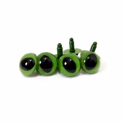 Gröna kattögon 18 mm säkerhetsögon • amigurumi ögon • virka • safety eyes • nalleögon
