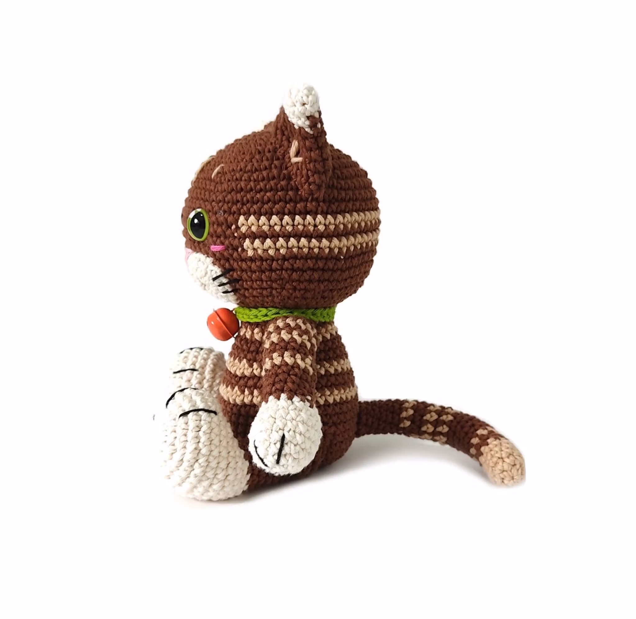 DIY kit Brun katt • Katt • Virkset gosedjur • Do it yourself kit • Crochetbykim