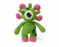 VIRKMÖNSTER Monster Blinky • Färgglad • amigurumi virkbeskrivning • crochetbykim • PDF