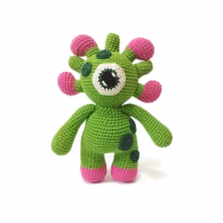 VIRKMÖNSTER Monster Blinky • Färgglad • amigurumi virkbeskrivning • crochetbykim • PDF