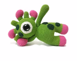 VIRKMÖNSTER Monster Blinky • Färgglad • amigurumi virkbeskrivning • crochetbykim • PDF