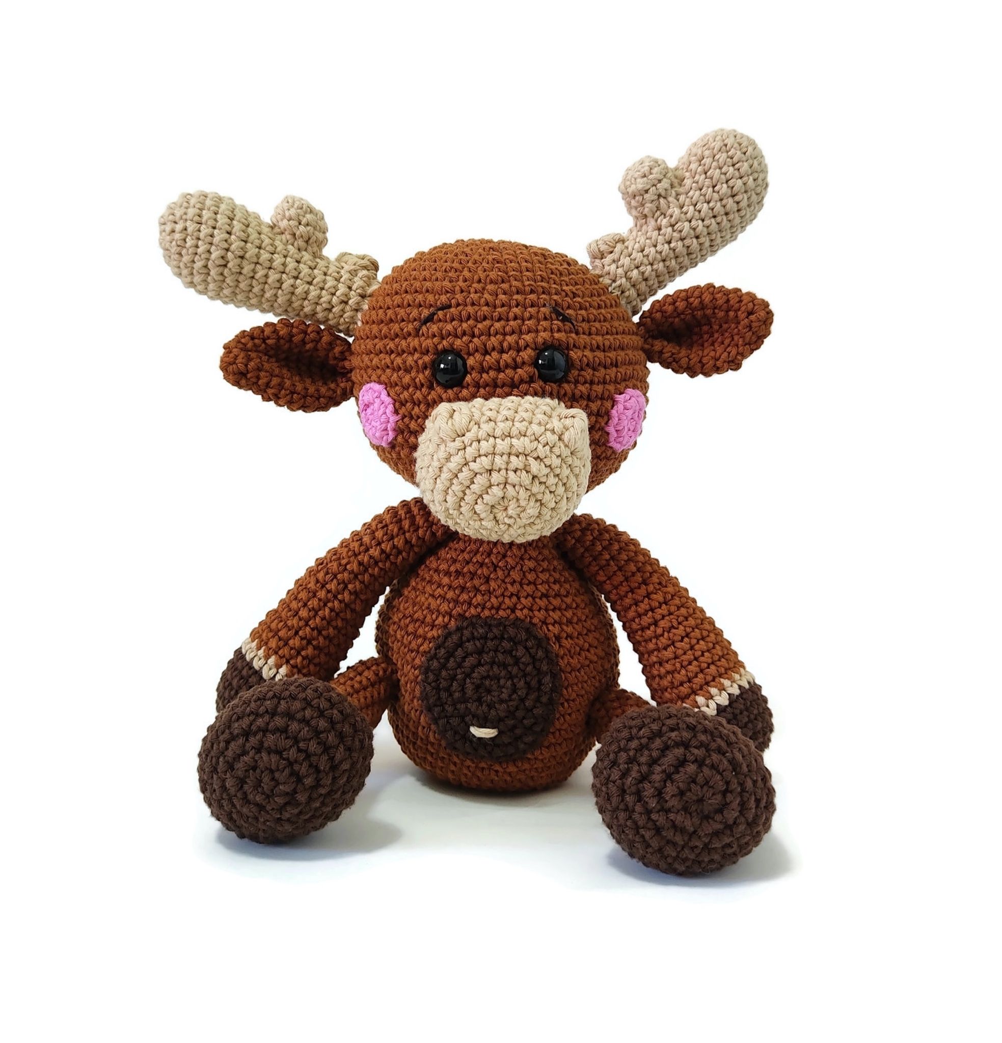 DIY kit Älg • Skogsdjur • Virkset gosedjur • DIY-kit • Crochetbykim