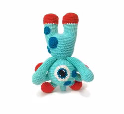 Amigurumi kit Monster BLINKY • Mintgrönt monster • Virkset gosedjur • DIY-kit • Crochetbykim