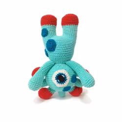 Amigurumi kit Monster BLINKY • Mintgrönt monster • Virkset gosedjur • DIY-kit • Crochetbykim