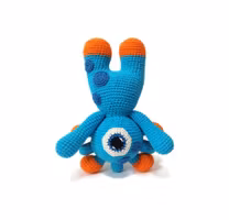 Amigurumi kit Monster BLINKY • Turkos monster • Virkset gosedjur • DIY-kit • Crochetbykim
