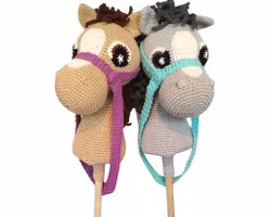 VIRKMÖNSTER Käpphäst Hazel • Hobby horse • amigurumi virkbeskrivning • crochetbykim • PDF