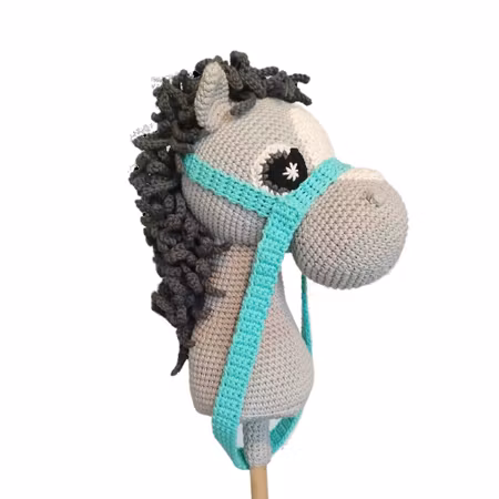 VIRKMÖNSTER Käpphäst Hazel • Hobby horse • amigurumi virkbeskrivning • crochetbykim • PDF