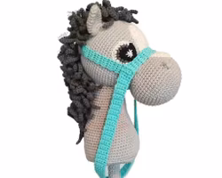 VIRKMÖNSTER Käpphäst Hazel • Hobby horse • amigurumi virkbeskrivning • crochetbykim • PDF