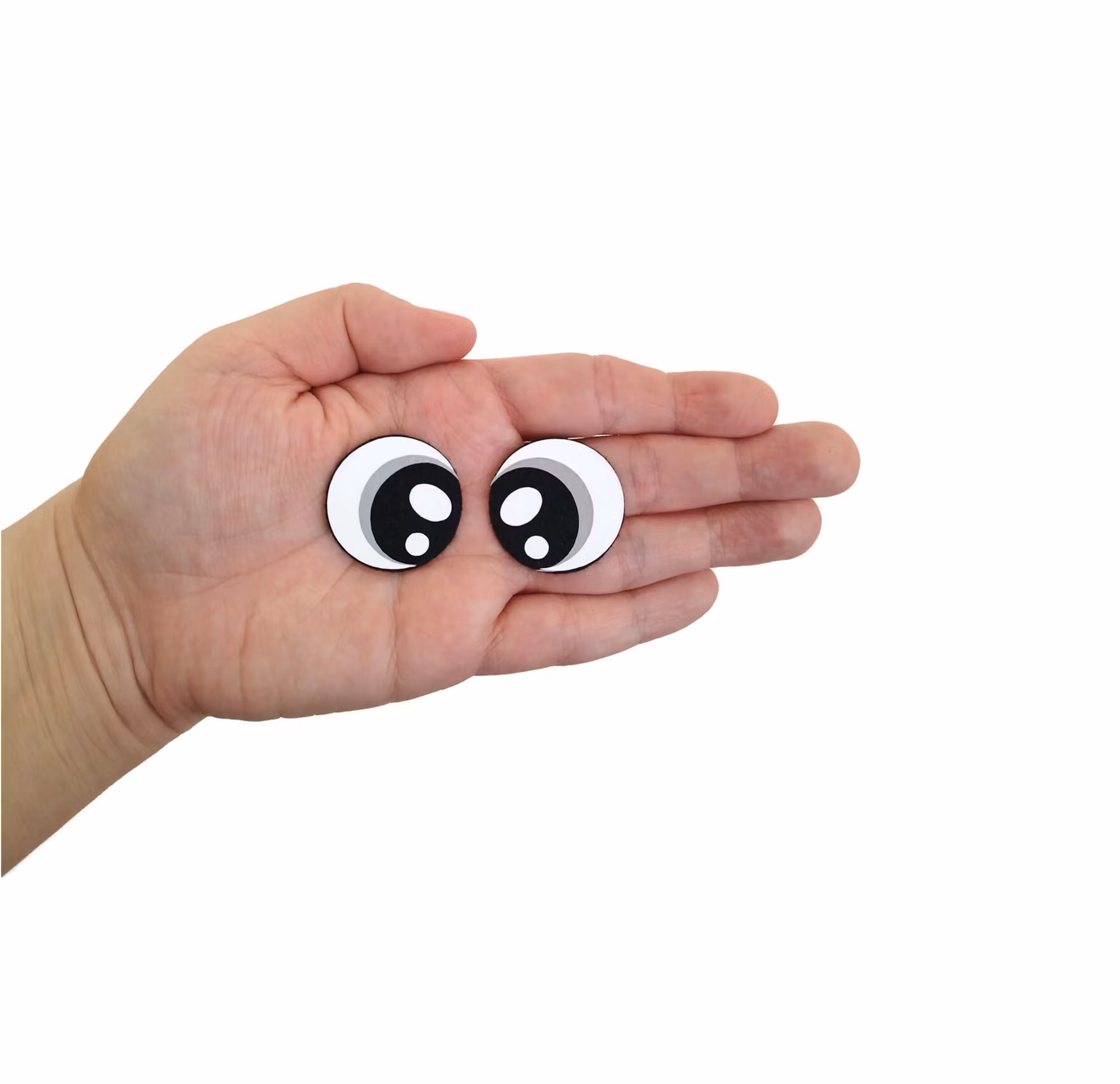1 par grå filtögon 30 mm • amigurumi ögon • tecknade ögon • Felt eyes