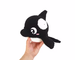 VIRKMÖNSTER PANDA Späckhuggare • Orca • amigurumi virkbeskrivning • crochetbykim • PDF