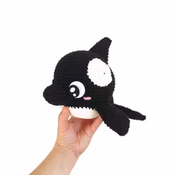 VIRKMÖNSTER PANDA Späckhuggare • Orca • amigurumi virkbeskrivning • crochetbykim • PDF