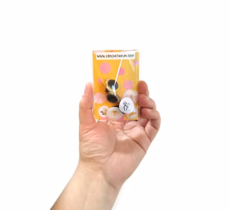 LEMUR gula ögon & nos 20 mm • handmålade säkerhetsögon • amigurumi ögon • virka • safety eyes • nalleögon