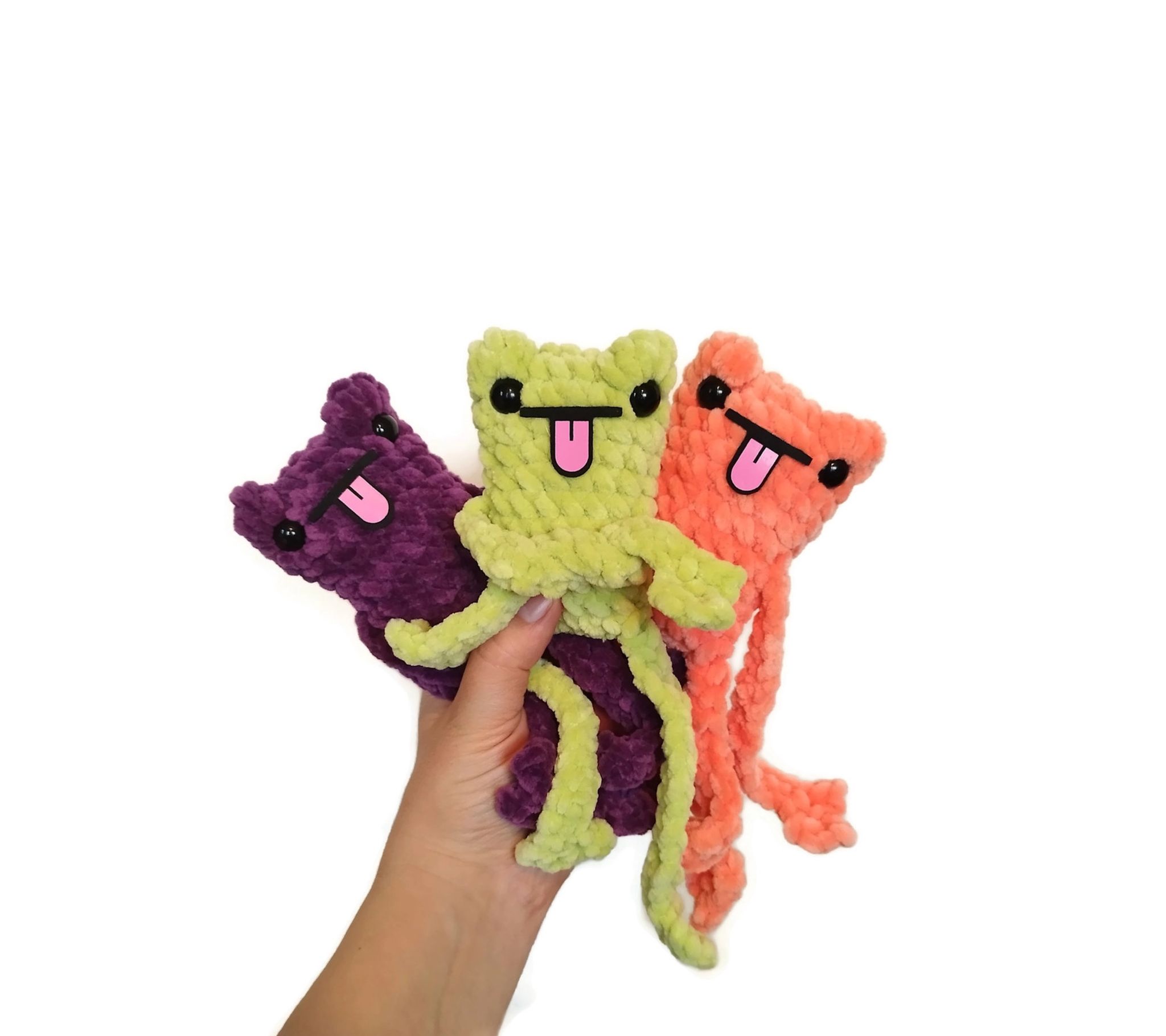 Filtmun 5 pack • Mun med tunga• amigurumi mun • virka • crochet