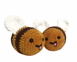 VIRKMÖNSTER Biet Buzzie • Insekt • amigurumi virkbeskrivning • crochetbykim • PDF