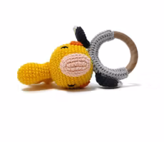 VIRKMÖNSTER Bitring Tropiska fåglar • Baby skallra • amigurumi virkbeskrivning • crochetbykim • PDF