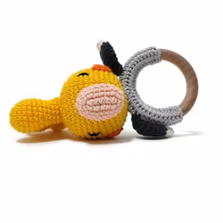 VIRKMÖNSTER Bitring Tropiska fåglar • Baby skallra • amigurumi virkbeskrivning • crochetbykim • PDF