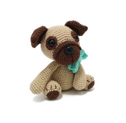 DIY kit Mops • Hund • Virkset gosedjur • Do it yourself • Crochetbykim