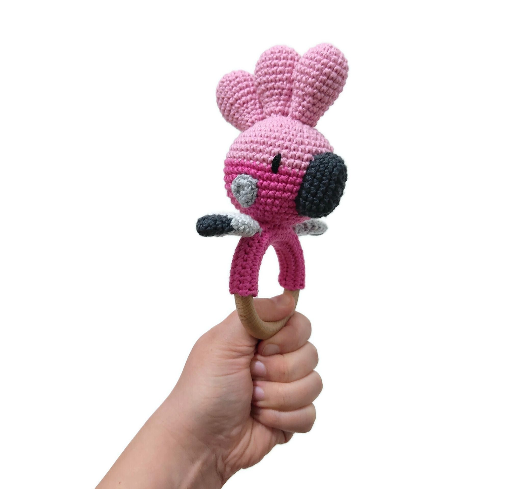 Amigurumi kit Bitring rosa rosenkakadua • Virkset gosedjur • DIY-kit • Crochetbykim
