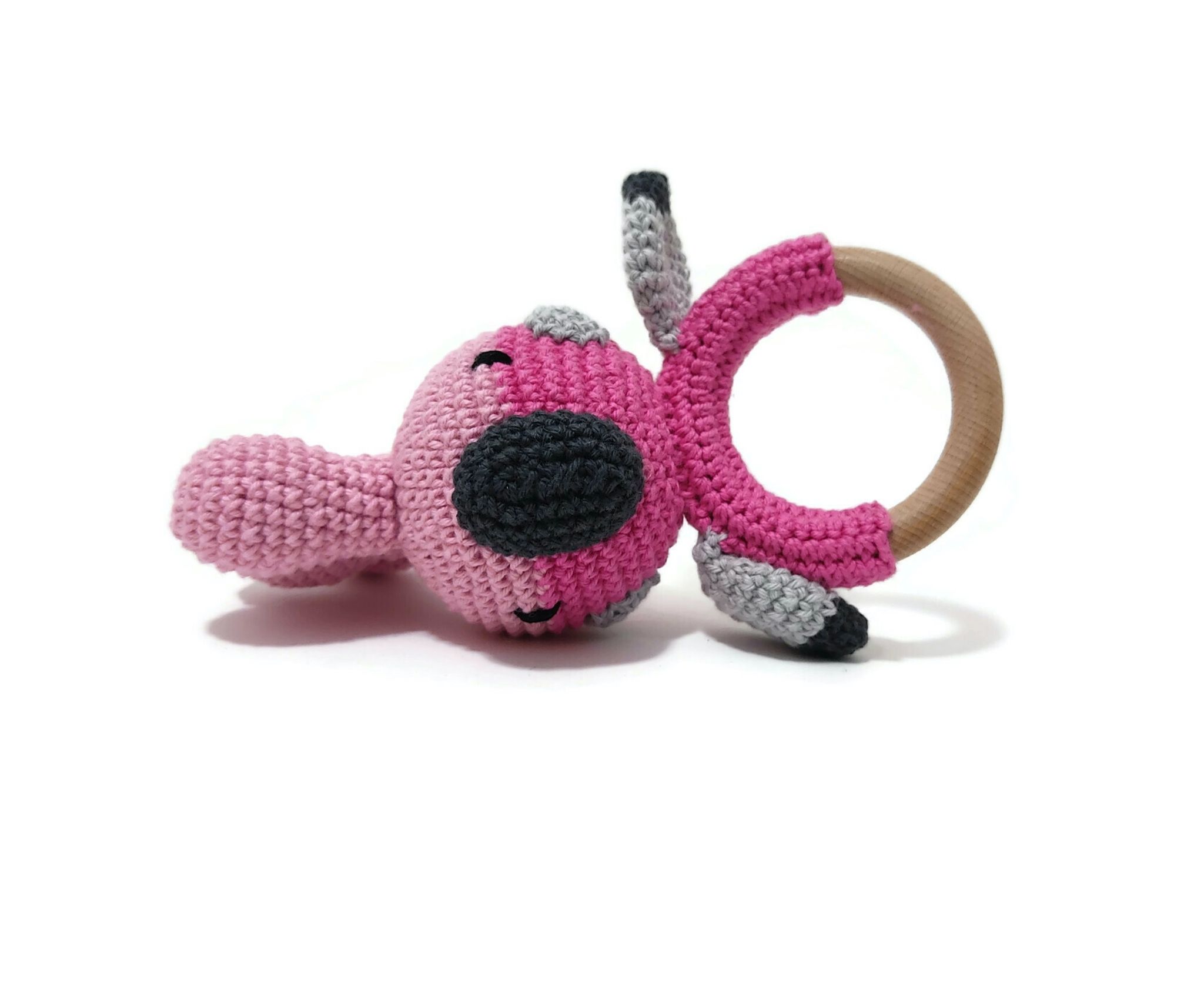 Amigurumi kit Bitring rosa rosenkakadua • Virkset gosedjur • DIY-kit • Crochetbykim
