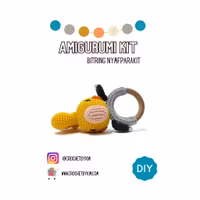 Amigurumi kit Bitring nymfparakit • Virkset gosedjur • DIY-kit • Crochetbykim