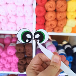 1 par gröna filtögon 30 mm • amigurumi ögon • tecknade ögon • Felt eyes