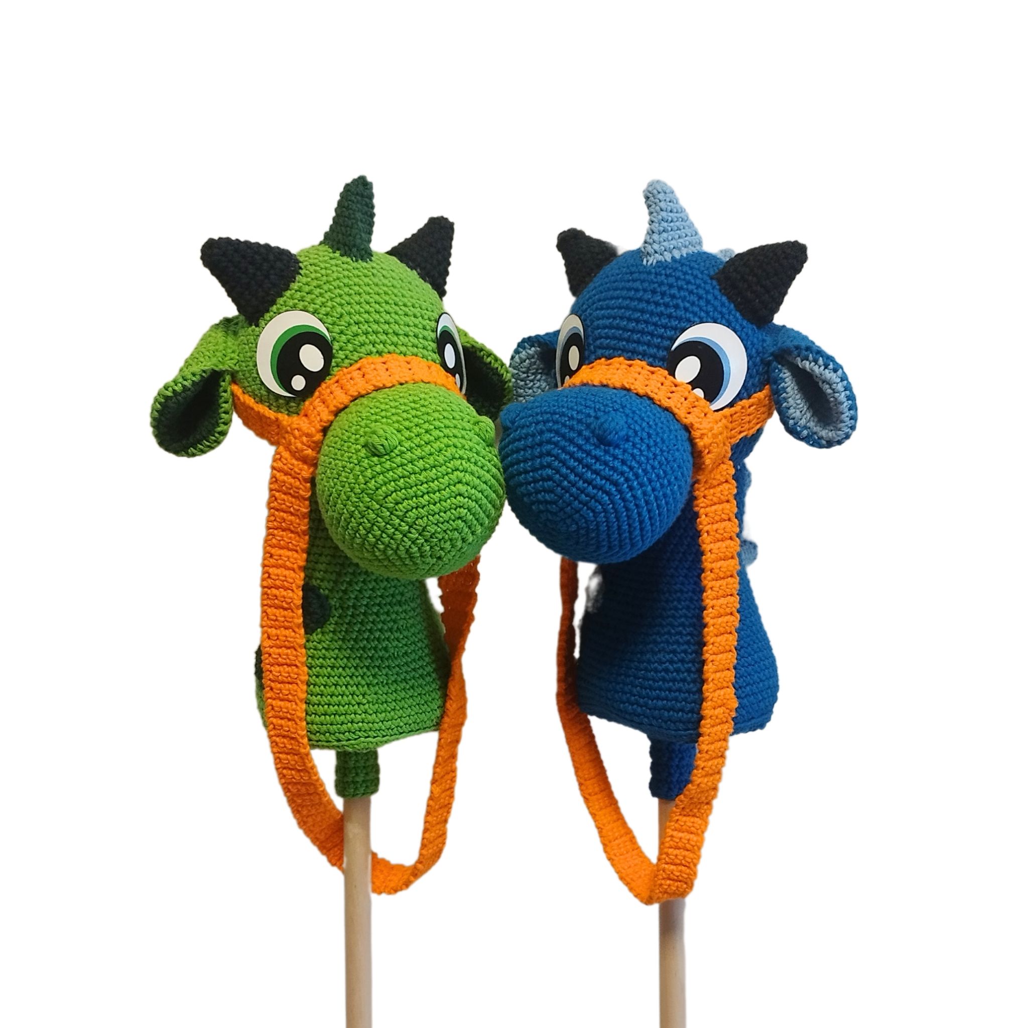 VIRKMÖNSTER Käppdraken YOKO • Hobby dragon • amigurumi virkbeskrivning • crochetbykim • PDF