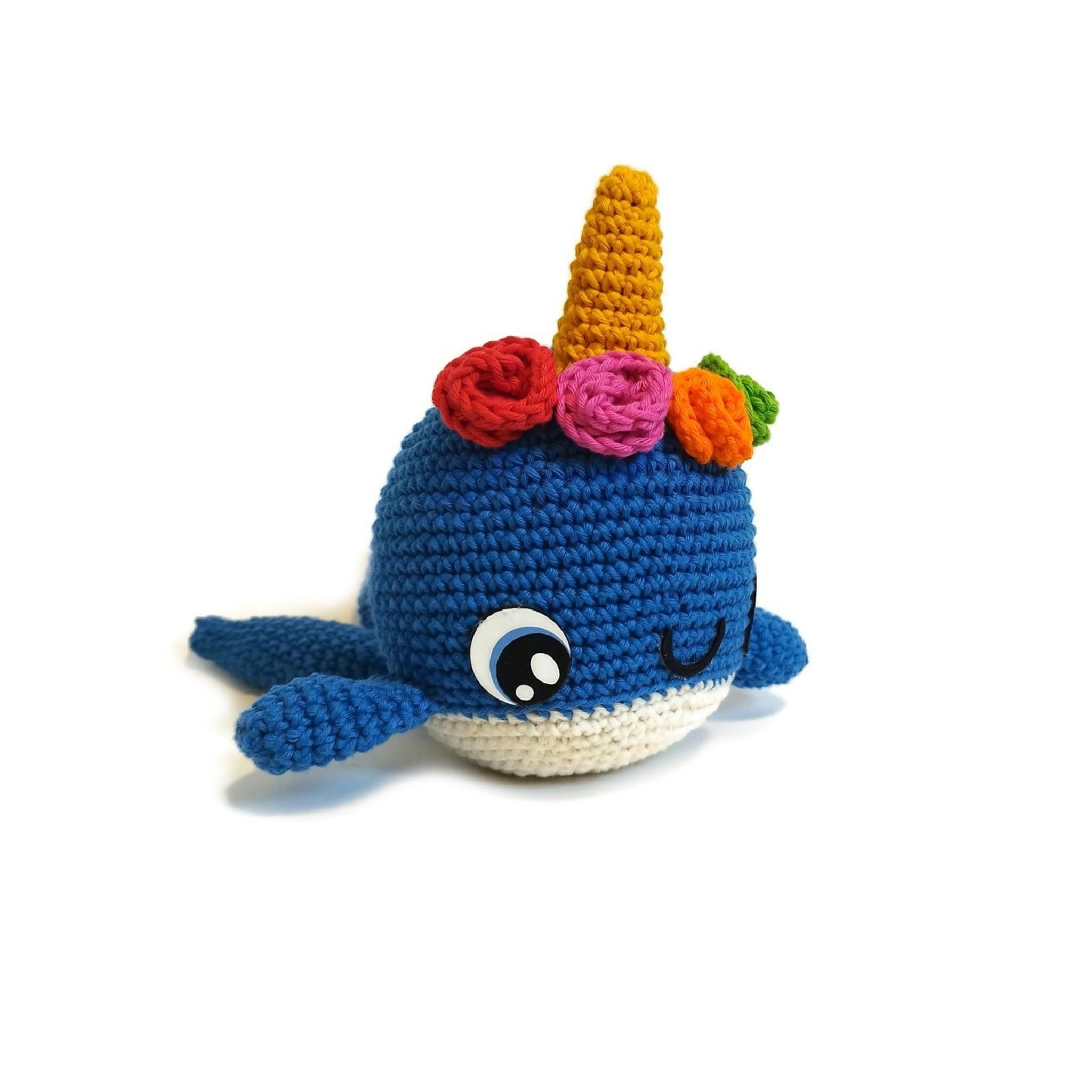 VIRKMÖNSTER Twister narval • Unicornwhale • amigurumi virkbeskrivning • crochetbykim • PDF