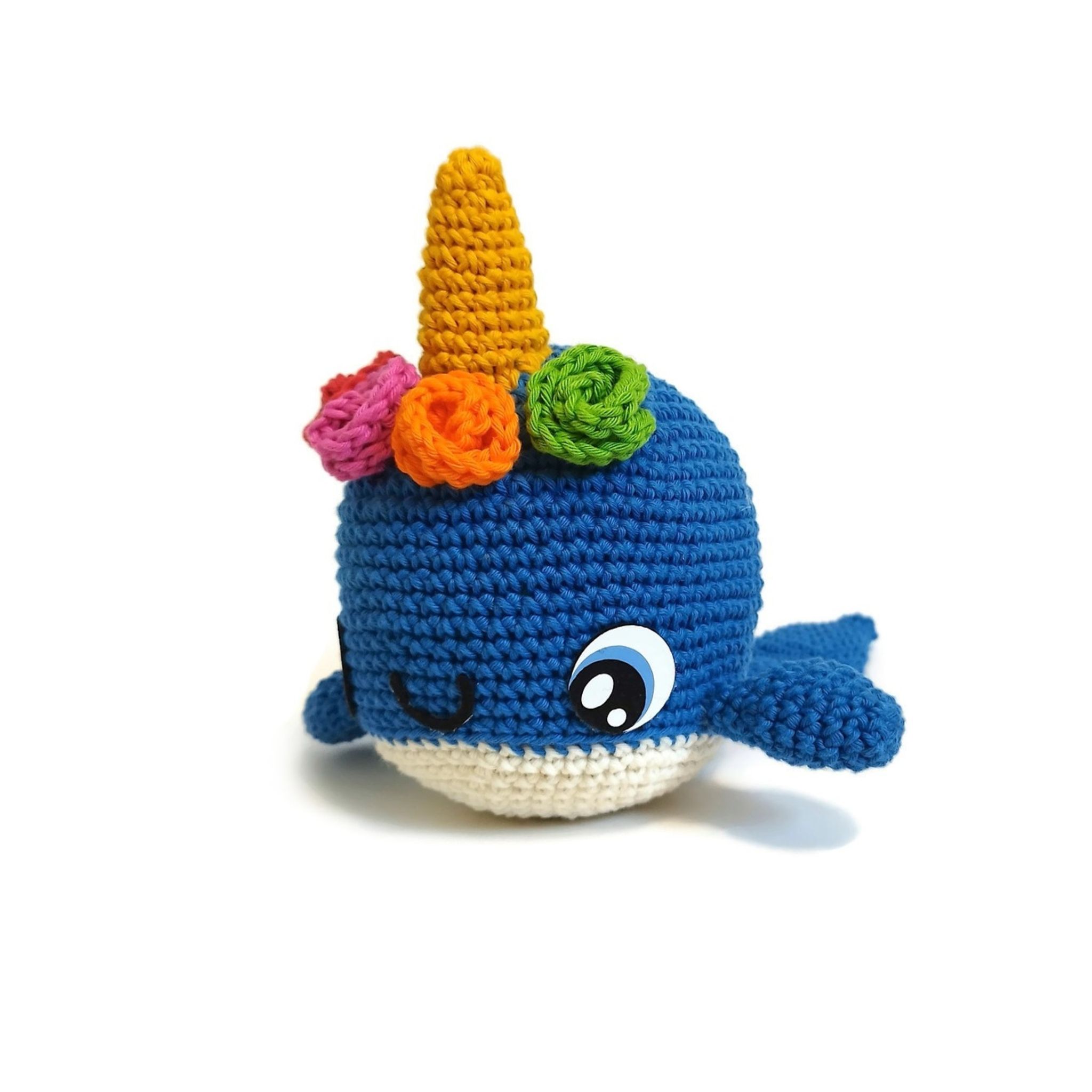 VIRKMÖNSTER Twister narval • Unicornwhale • amigurumi virkbeskrivning • crochetbykim • PDF