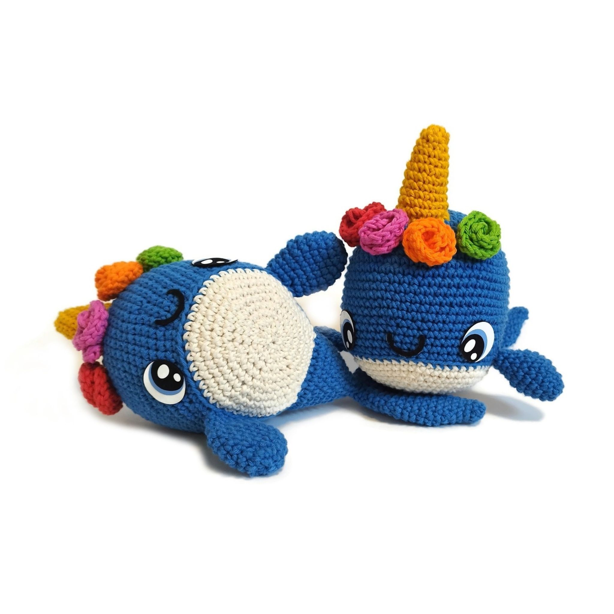 VIRKMÖNSTER Twister narval • Unicornwhale • amigurumi virkbeskrivning • crochetbykim • PDF