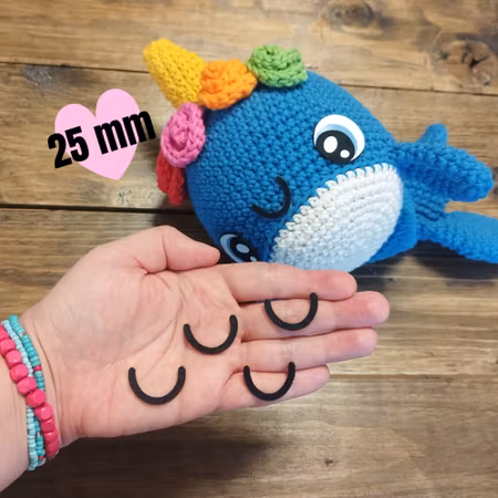 Filtmun 4 pack • Mun till narval• amigurumi mun • virka • crochet